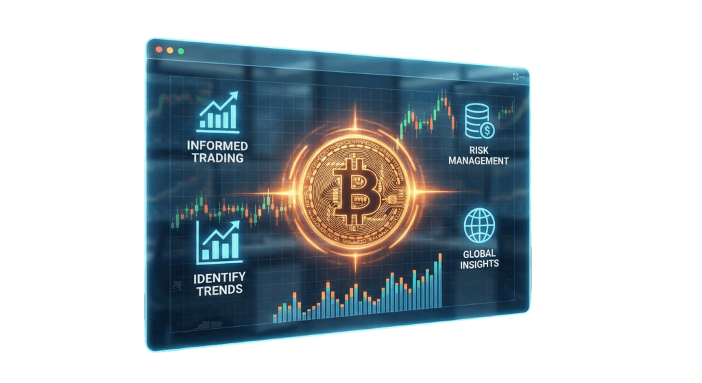 Chart used to monitor bitcoin price trends