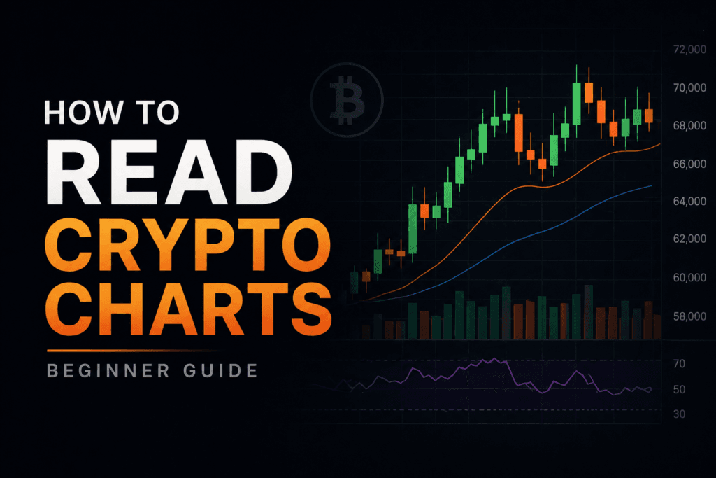 how to read crypto charts showing candlestick patterns and market trends for beginners