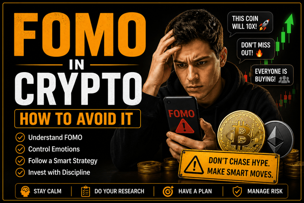 FOMO in crypto showing emotional trading hype price pump and how to avoid fomo